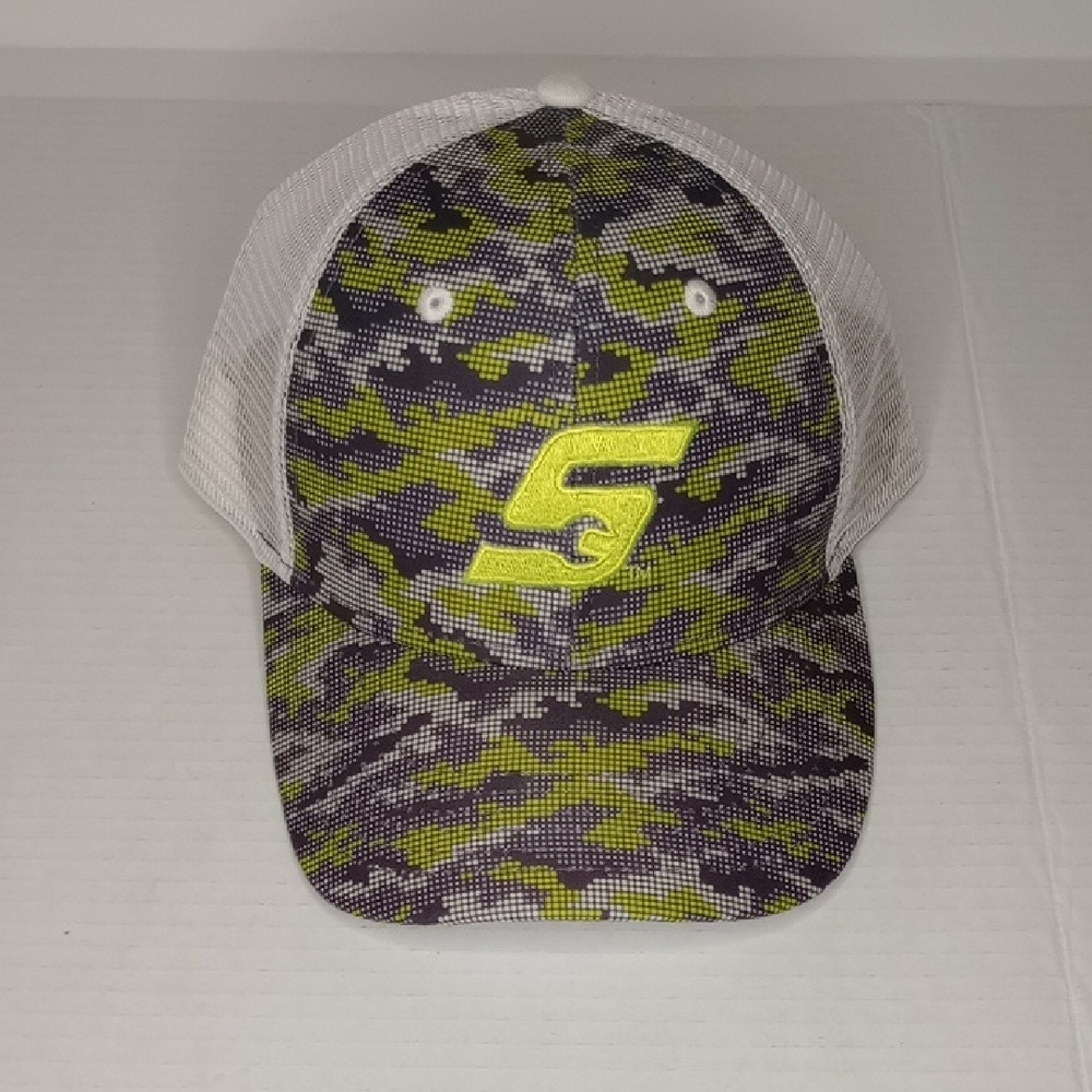 Snap-on Green and Gray Camo Cap Trucker Hat Mesh Men Male
